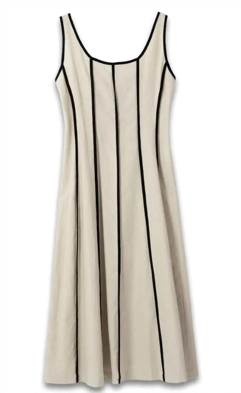 NEW SIMPLY SOUTHERN women's stripe linen dress in cream